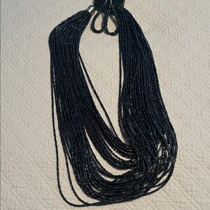 Elegant Black Beaded Necklace